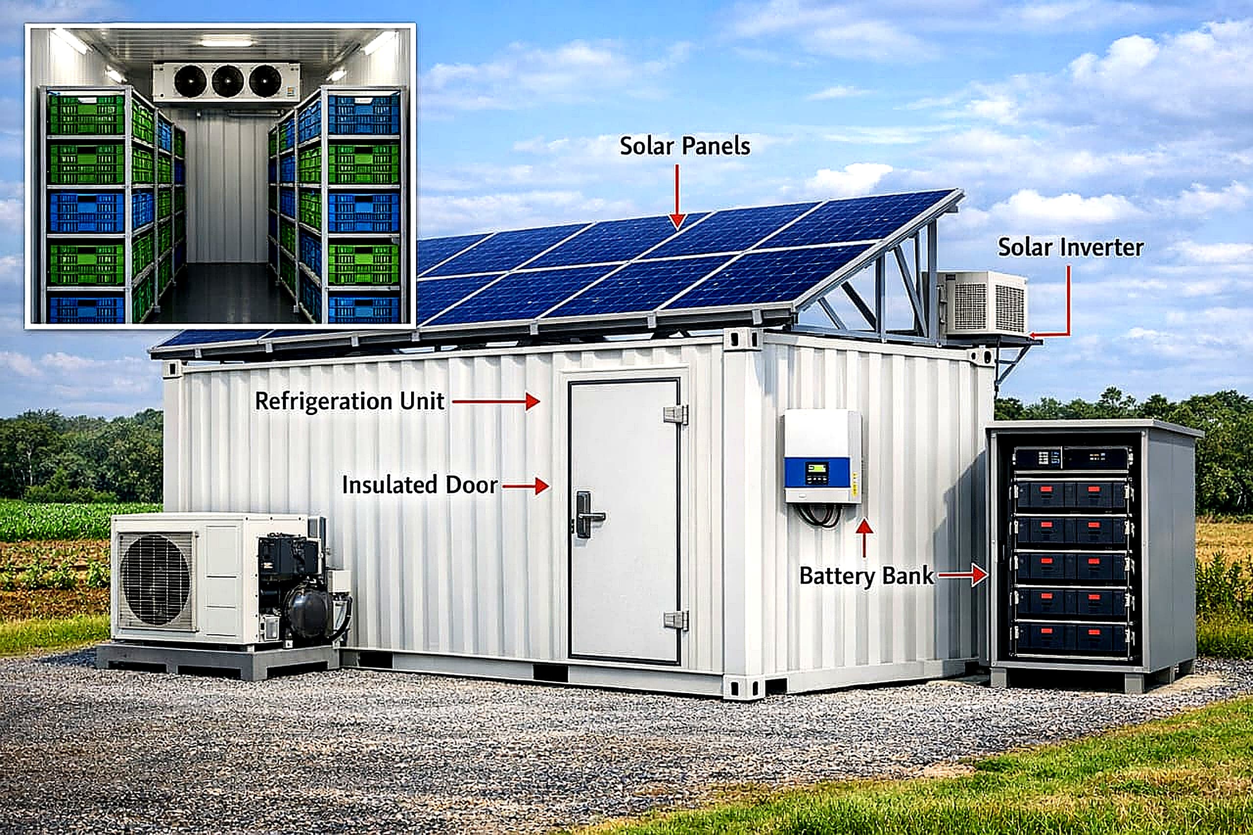 Solar Powered Cold Storage Unit